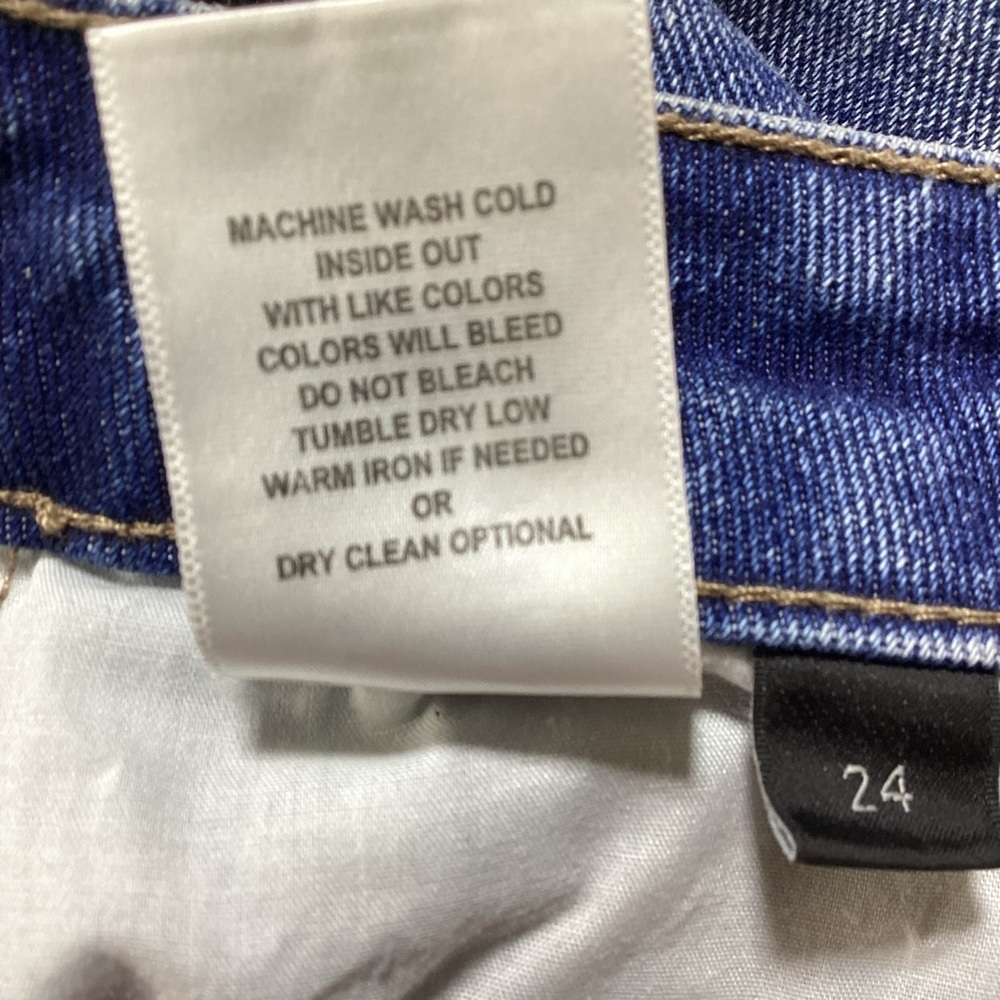 Flying Monkey Ultra High Rise Straight Blue Ripped Jeans - Picture 6 of 11